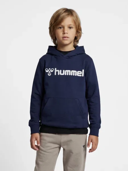 Bluza z kapturem dla dzieci Hummel Go Logo niebieska