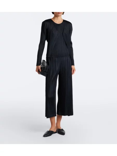 Cardigan Pleats Please Issey Miyake negru