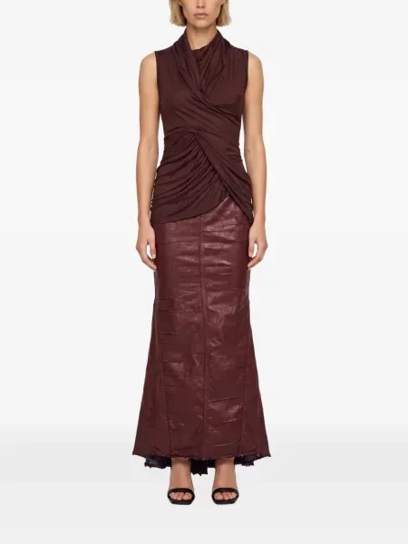 Αμανικας τοπ Rick Owens Lilies ντραπέ κόκκινο