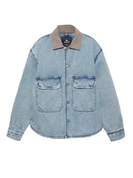 Pull&Bear Přechodná bunda indigo