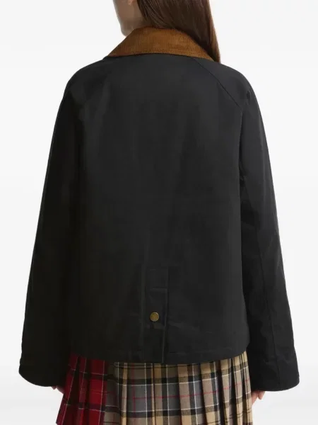 Gulerat geacă Barbour de catifea cord negru