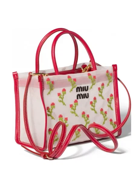 Мрежест топ Miu Miu бяло