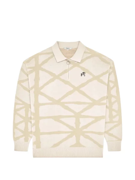 Golf tricou polo Malbon Golf cu imprimeu geometric