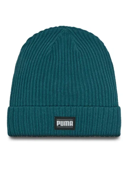 Zimná čiapka PUMA Ribbed Classic Cuff studená zelená