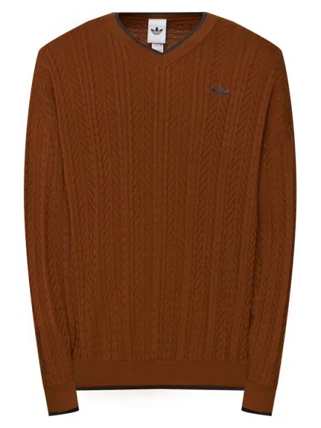 Pletena jopa Adidas Originals oranžna