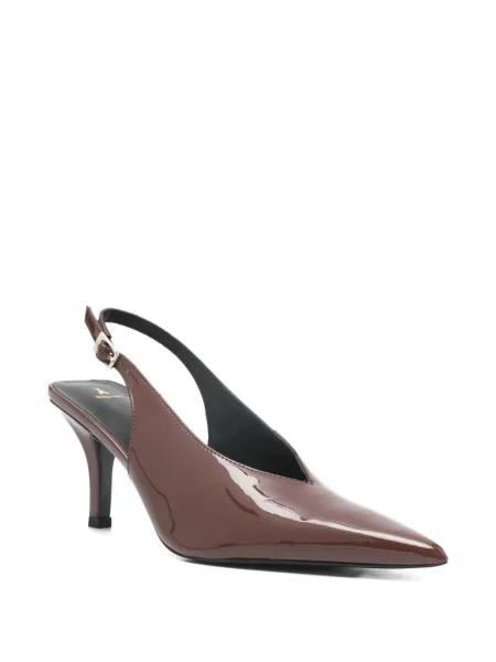 Pantofi cu toc Patrizia Pepe din piele maro