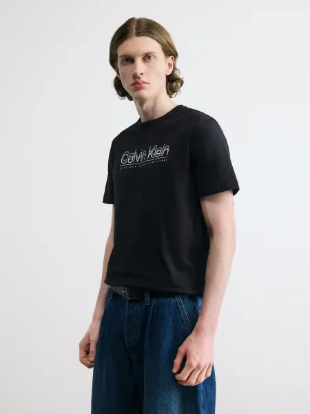 Calvin Klein Marškinėliai juoda balta