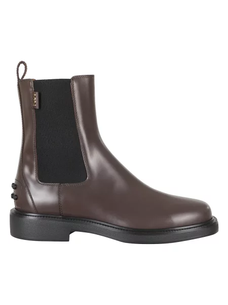 Buty do kostki Tod's skórzane brązowe