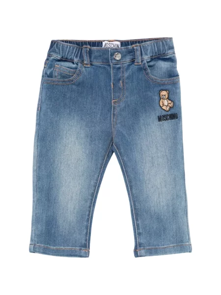 Jeansy dziecięce Moschino niebieskie