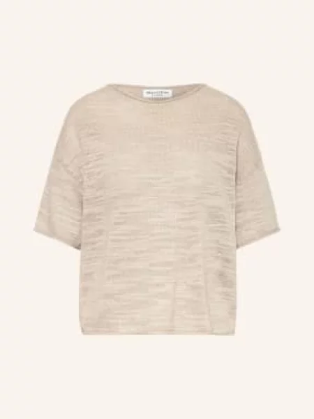 Marc O'polo Sweter Z Dzianiny Z Dodatkiem Lnu beige beżowy