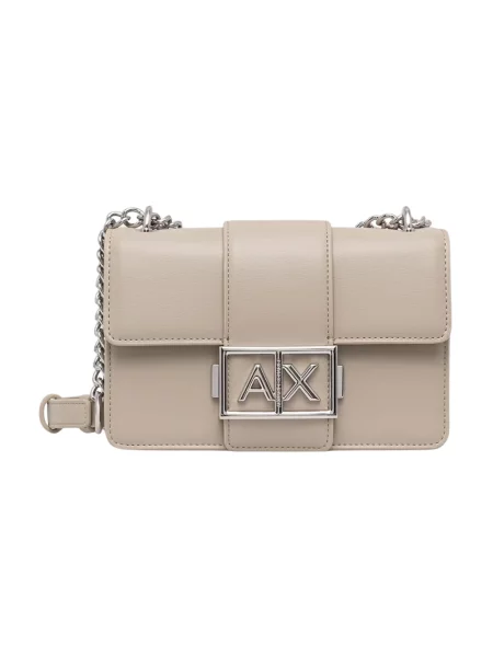 Torebka Armani Exchange skórzana beżowa