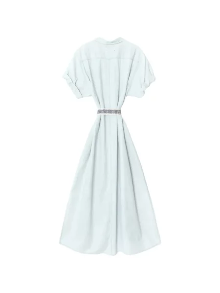 Cu centură rochie tip cămașă Xirena albastru
