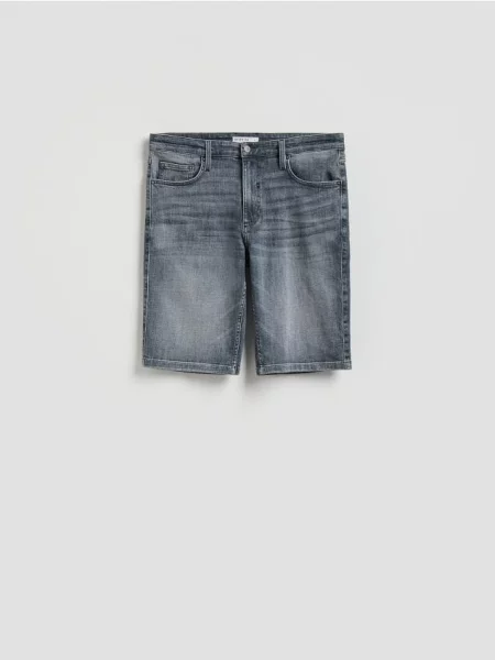 Reserved Pantaloni scurți slim fit din denim gri