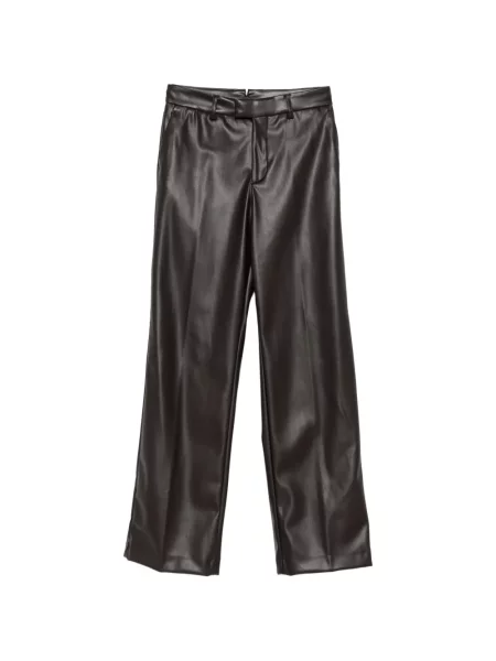 Pantaloni Berwich din piele maro