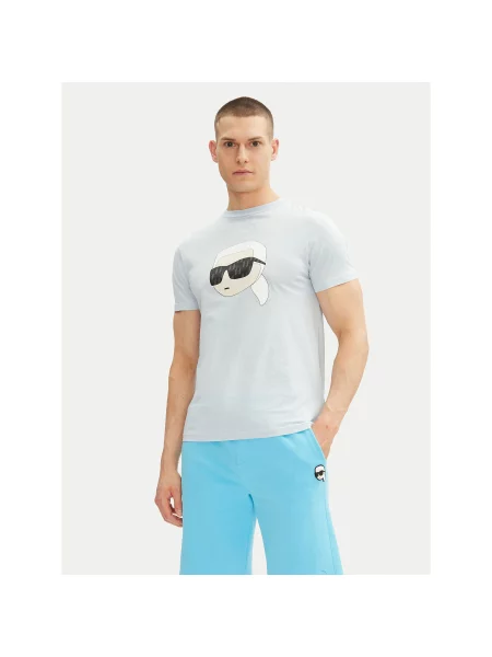 KARL LAGERFELD T-Shirt Γαλάζιο Regular Fit