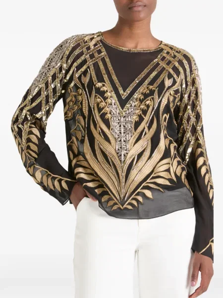 Bluză Temperley London cu paiete negru