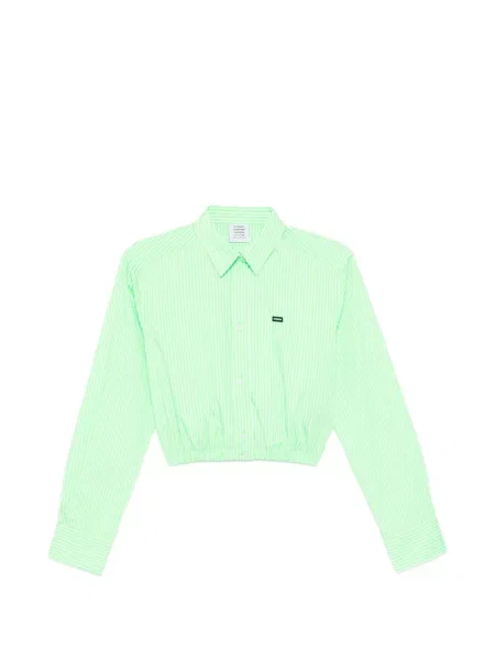 Cămașă Vetements cu dungi verde