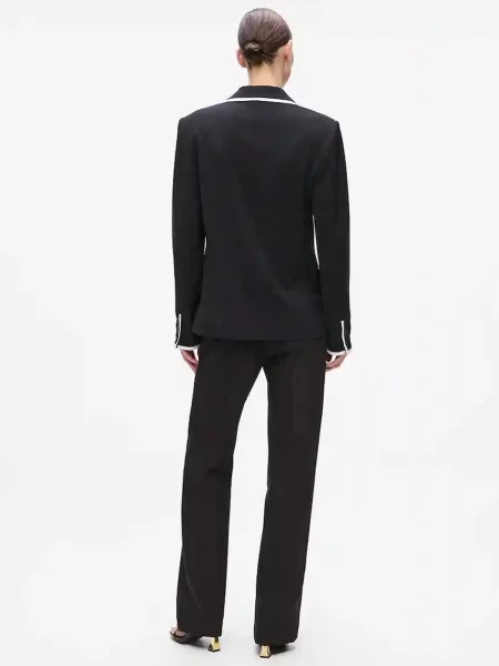 Однотонный пиджак Karl Lagerfeld однобортный черный