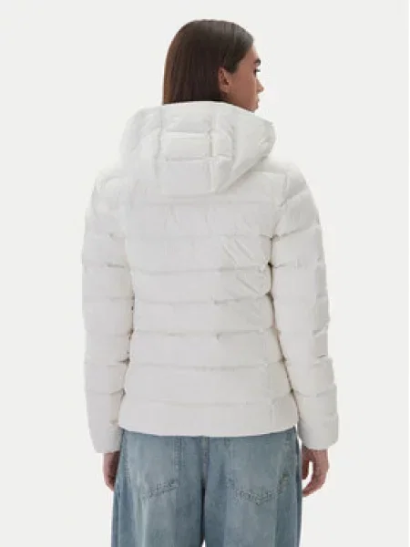 Vatovaná bunda Tommy Jeans bílá