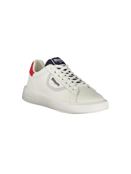 Sneakersy Blauer skórzane białe