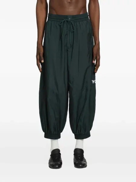 Pantaloni Y-3 alergare cu cordon verde