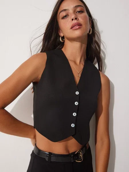 Vestă Happiness İstanbul negru