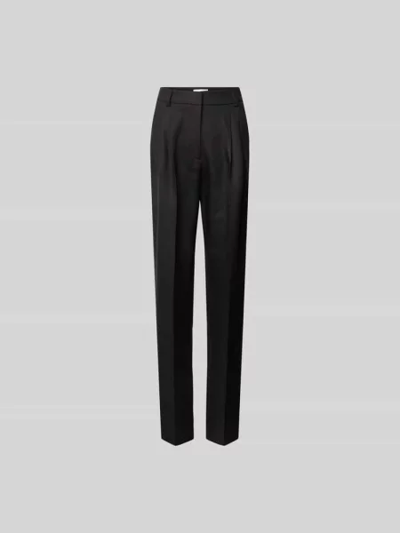 Spodnie do garnituru o kroju tapered fit z kontrafałdami Black Palms czarne