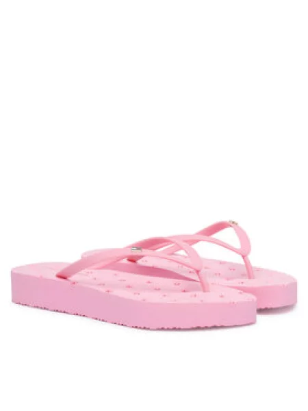 Platform talpú vietnámi papucs Tommy Hilfiger autogrammal rózsaszín