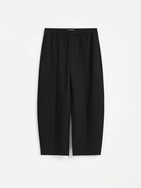 Reserved Pantaloni barrel leg negru