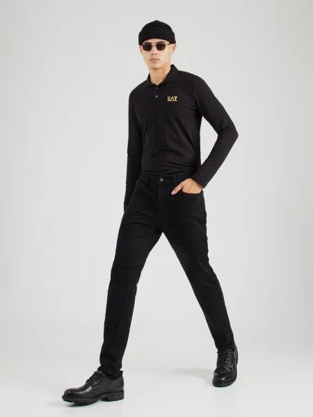 Polo majica Emporio Armani črna