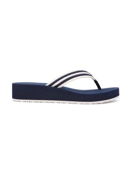 Tommy Hilfiger šľapky dámske TH STRIPE SUMMER SANDAL biela