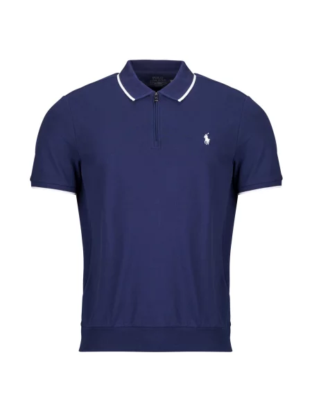 Strečová polokošeľa Polo Ralph Lauren modrá