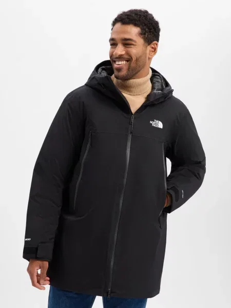 The North Face Parka Range Down Mężczyźni Sztuczne włókno jednolity S czarny