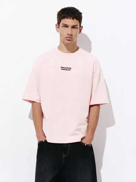 Pull&Bear Tričko STWD čokoládová / ružová biela