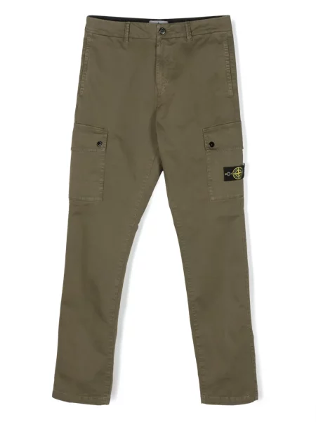 Spodnie cargo dziecięce Stone Island zielone