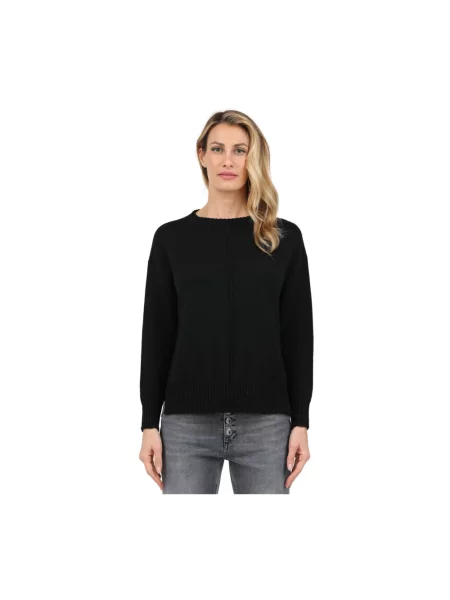 Sweter Alpha Studio z długim rękawem czarny