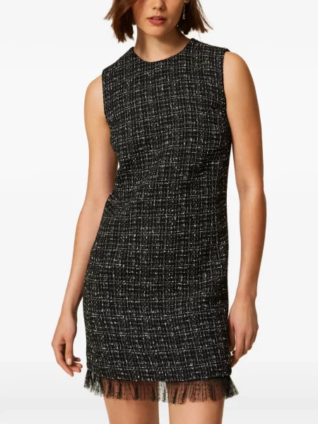 Scurt rochie Twinset din tul negru