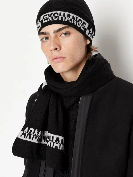 Шапка Armani Exchange чорна