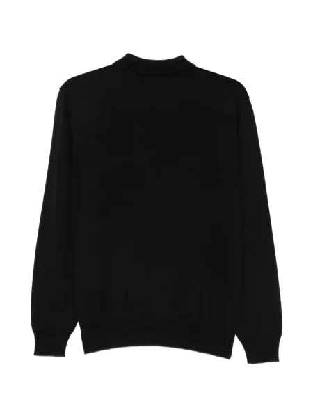Lung tricou polo Cenere Gb negru