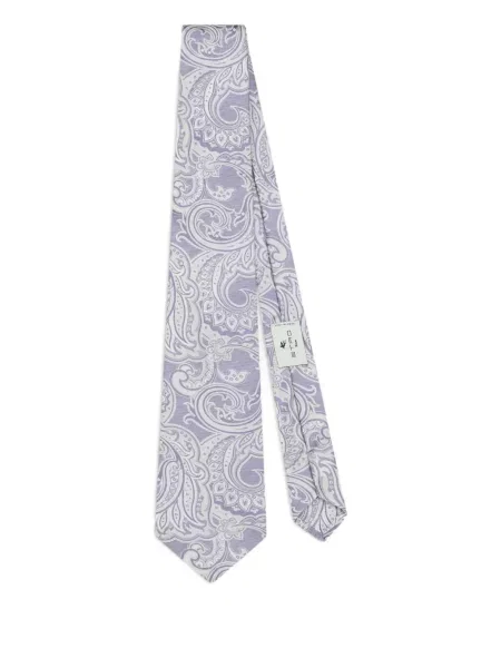 Cravată Etro cu dungi din jacard violet