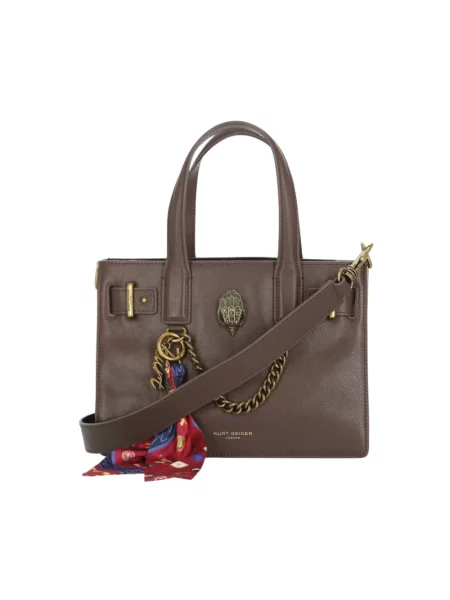 Kurt Geiger London torebka shopper skórzana SLOANE brązowa