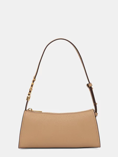 Кожена чанта Dkny бежово