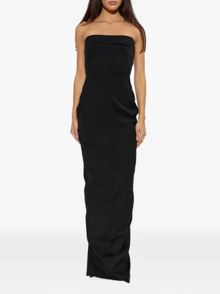 Rochie maxi Rick Owens fără bretele negru