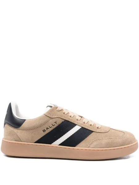 Sneakerși Bally din piele de căprioară maro