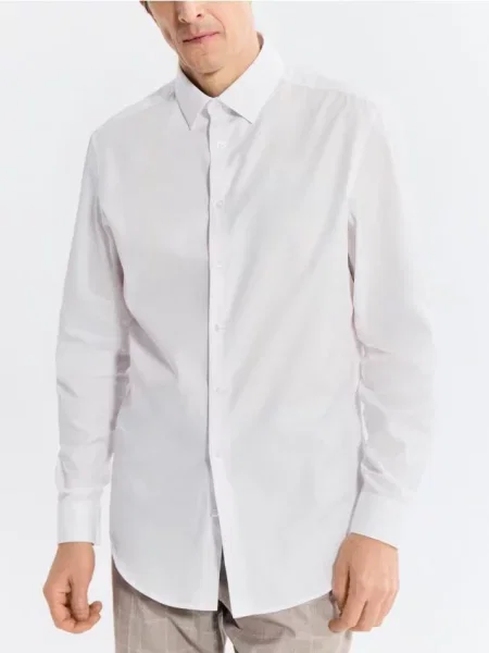 Reserved Cămașă regular fit din alb
