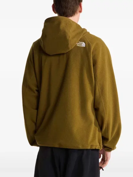 Флийс суичър с качулка The North Face с качулка зелено