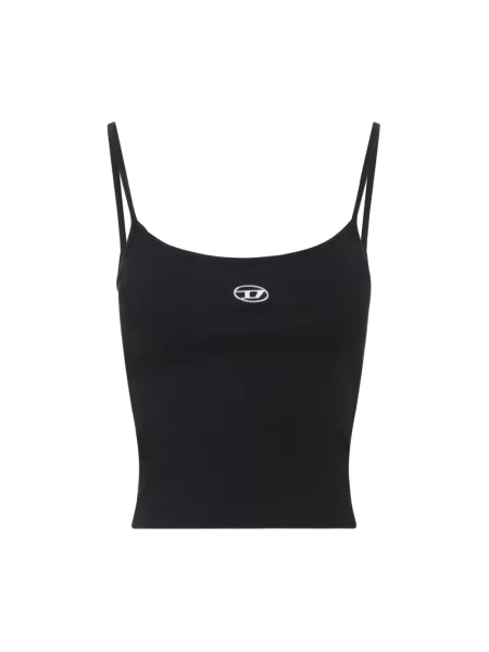 Top Diesel bez rękawów na ramiączkach czarny