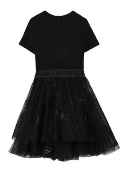 Karl Lagerfeld Kids Každodenné šaty D čierna