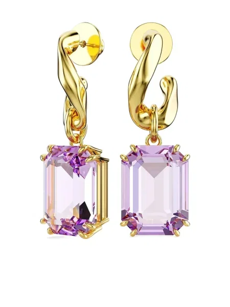 Cercei Swarovski auriu