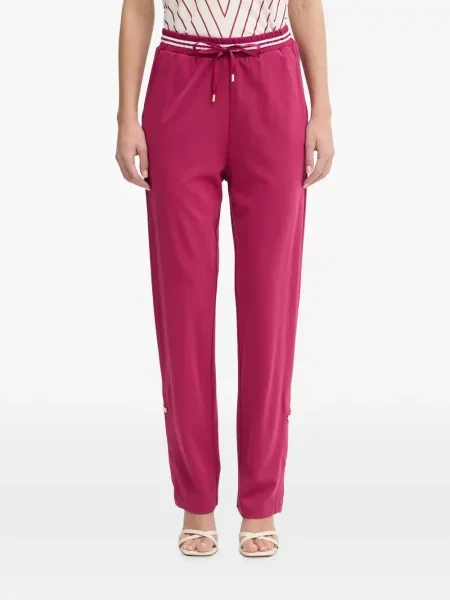 Pantaloni Liu Jo alergare cu cordon roz